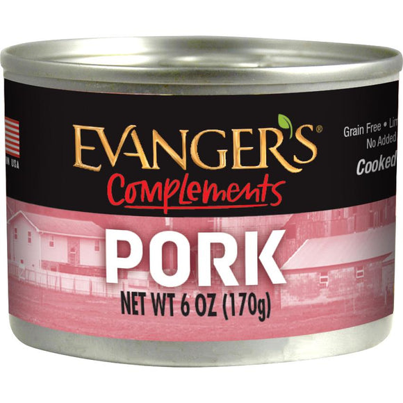Evanger's Grain Free Pork For Dogs & Cats 6 Oz