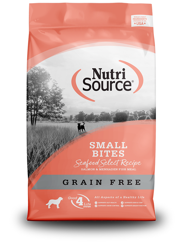 NutriSource Small Bites Seafood Select Recipe Dog Food