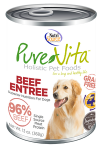 NutriSource PureVita Grain Free Real Beef Entree Canned Dog Food