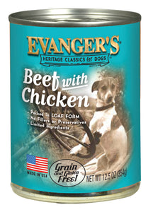 Evanger's Beef With Chicken Dog Food