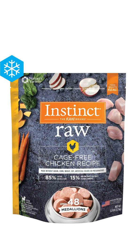 Instinct Raw Frozen Medallions Cage-Free Chicken Recipe