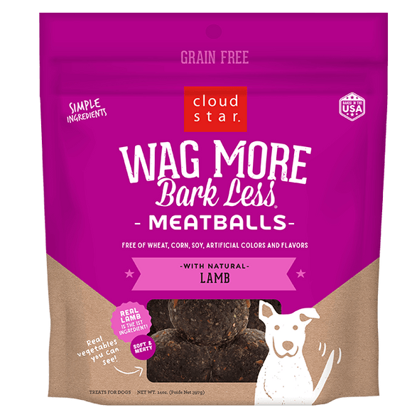 Wag More Bark Less Meatballs: Lamb Dog Treats