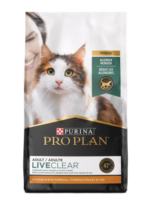 Purina Pro Plan LiveClear Allergen Reducing Chicken & Rice Formula Dry Cat Food